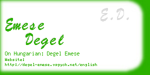 emese degel business card